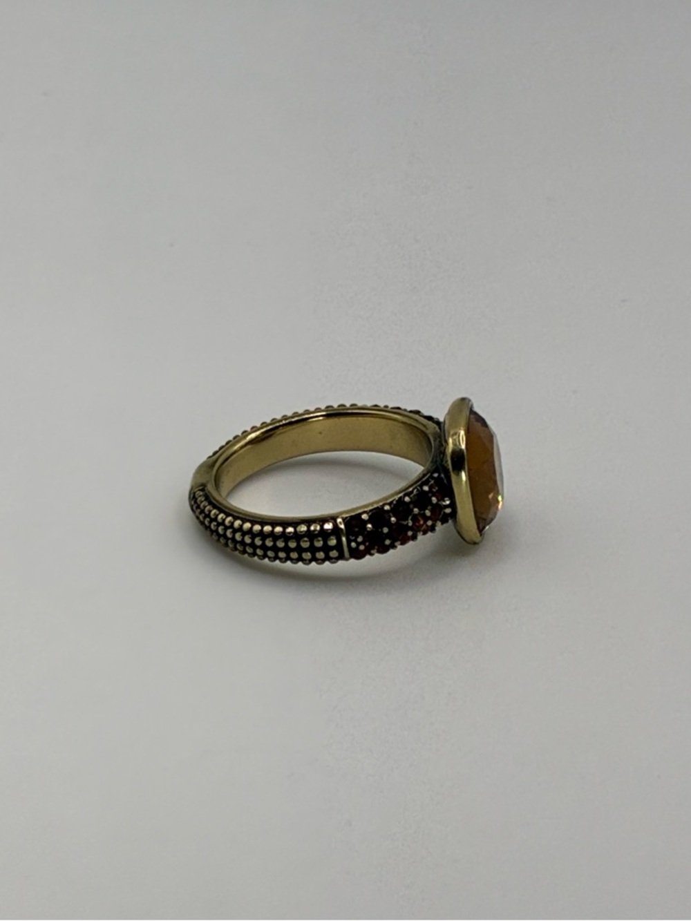 Heidi Daus Smoky Topaz-Tone Crystal Statement Ring Size 8 - Picture 5 of 10